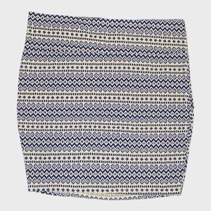 Torrid Geometric Ikat Print Stretch Bodycon Mini Skirt
